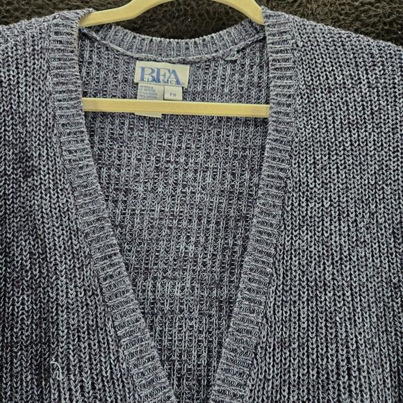 BFA Classics Womens Sweater Blue Size PM 100% Cotton Long Sleeve Button Close - Picture 9 of 12